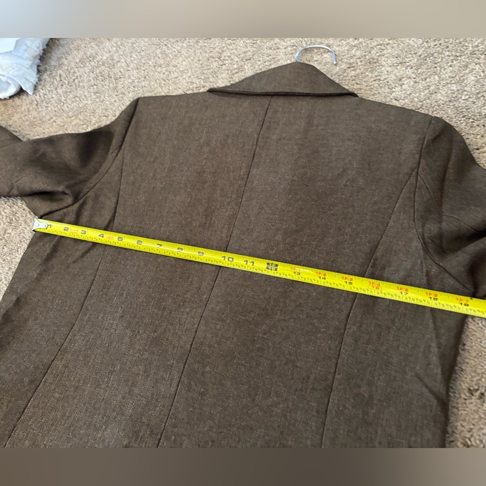 12th Tribe Tory Mocha Twill Blazer Size SS - Picture 4 of 4